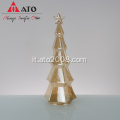 Ornamenti fatti a mano dell'albero di Natale in vetro ambra